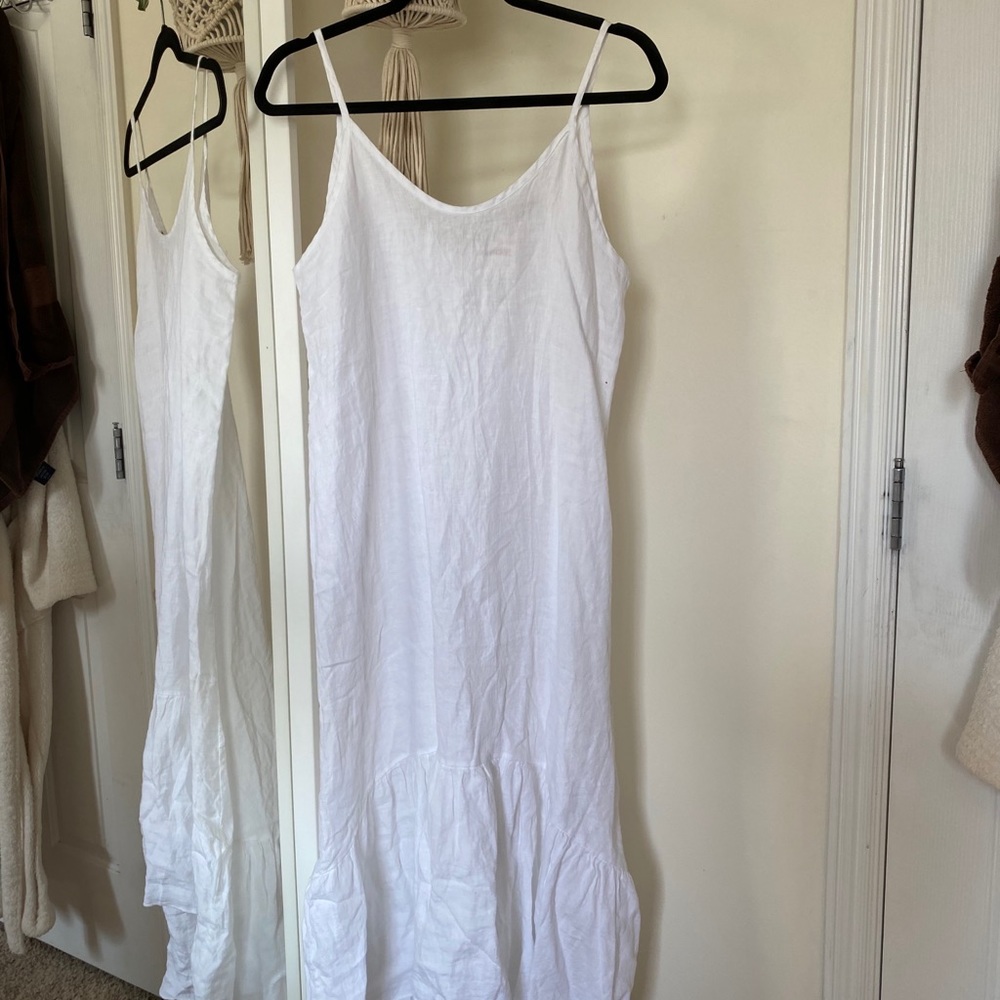 White cotton maxi dress